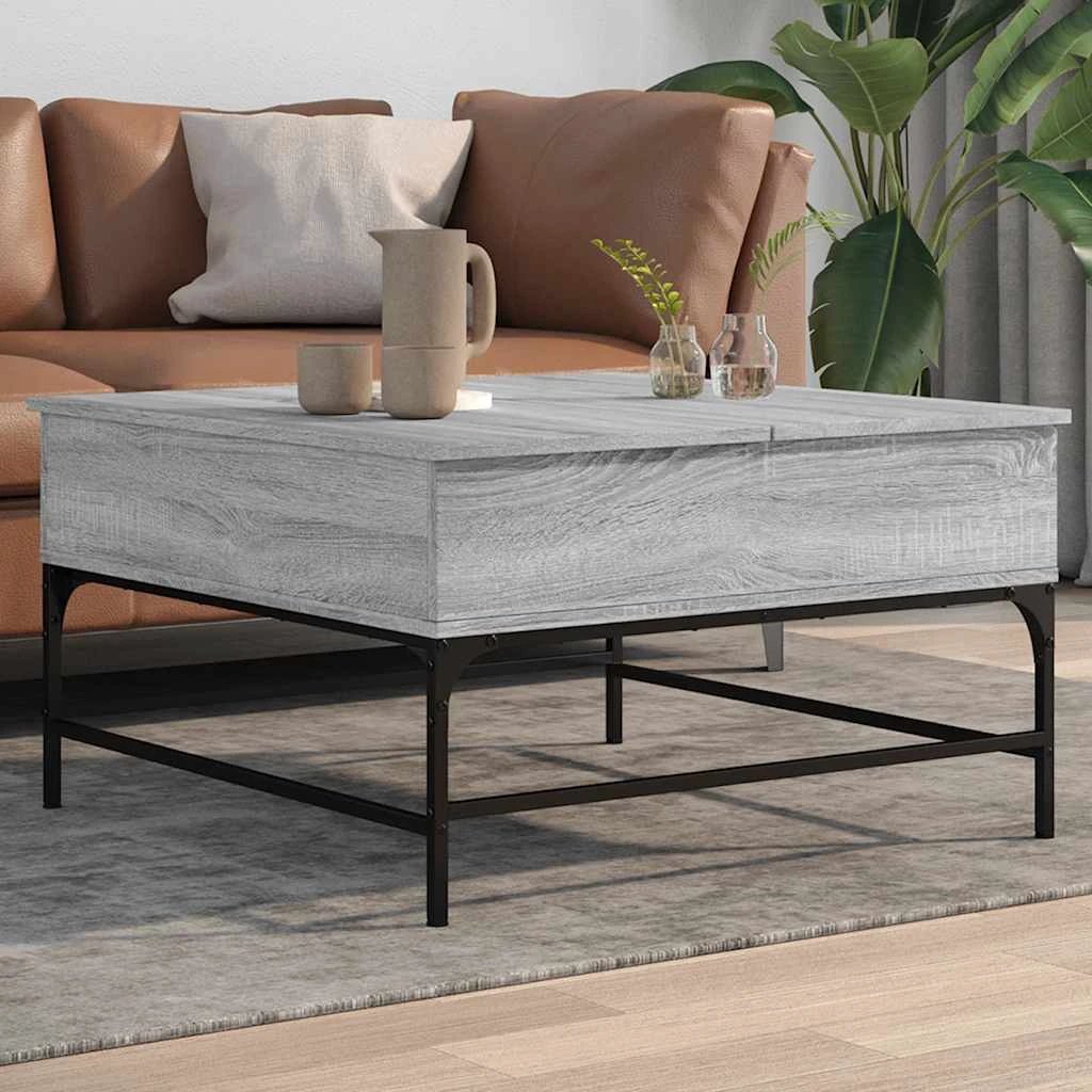 vidaXL VidaXL Coffee Table 100x50x45 cm Engineered Wood and Metal Durable Moisture-Resistant Finish For Living Room Decor - Coffee Table