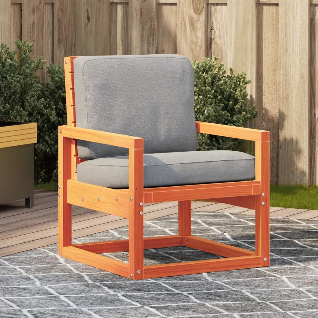 vidaXL vidaXL Garden Chair Wax Brown 57.5x63x76 cm Solid Wood Pine - Garden Chairs