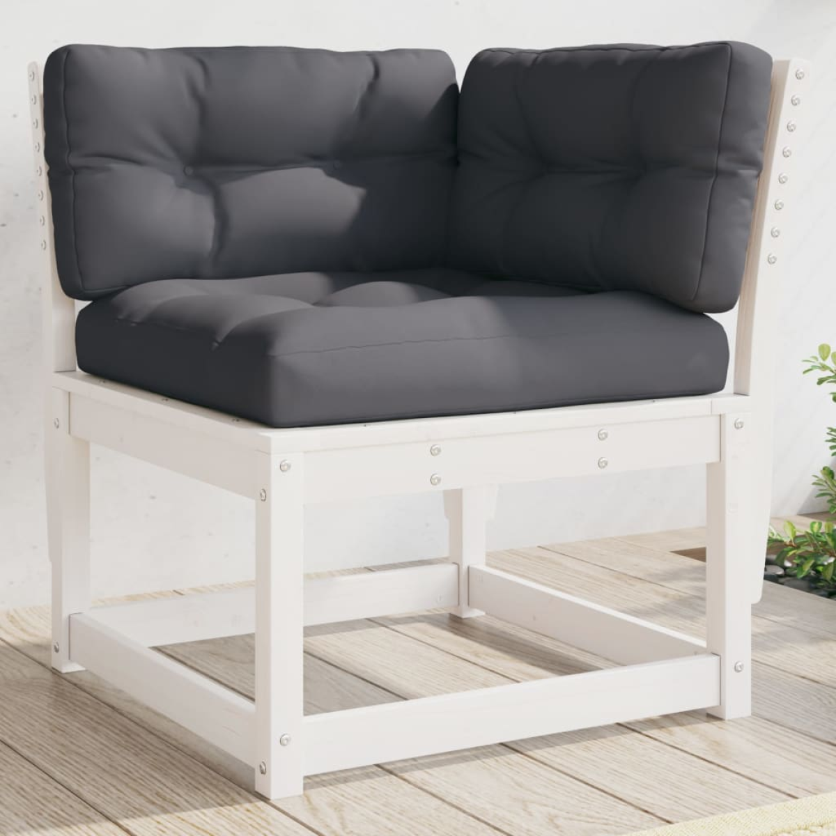 vidaXL vidaXL Garden Sofa | Natural Pine | Solid pine wood | 73 x 73 x 78 cm | Modular - Garden Sofa Sets