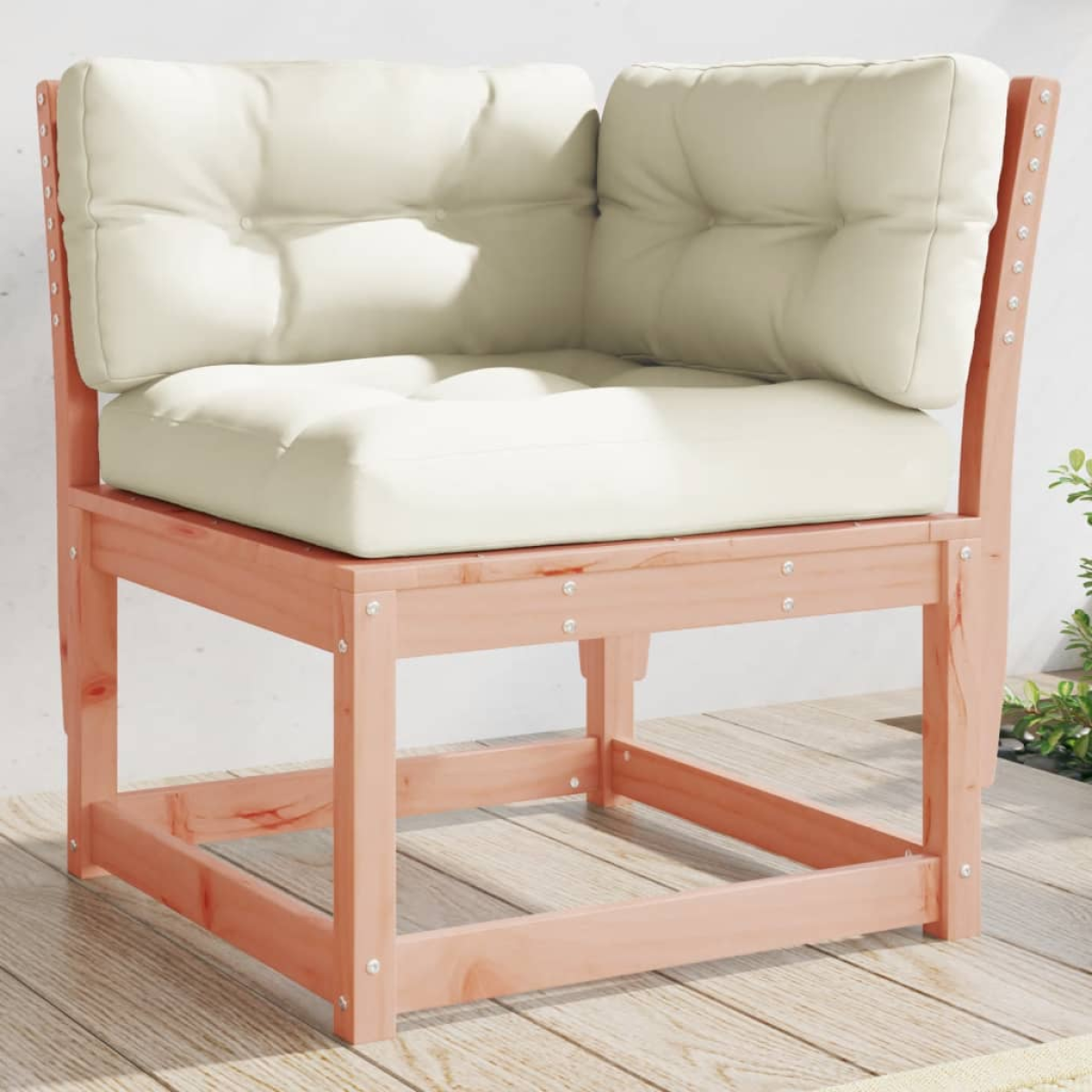 vidaXL vidaXL Garden Sofa | Natural Pine | Solid pine wood | 73 x 73 x 78 cm | Modular - Garden Sofa Sets