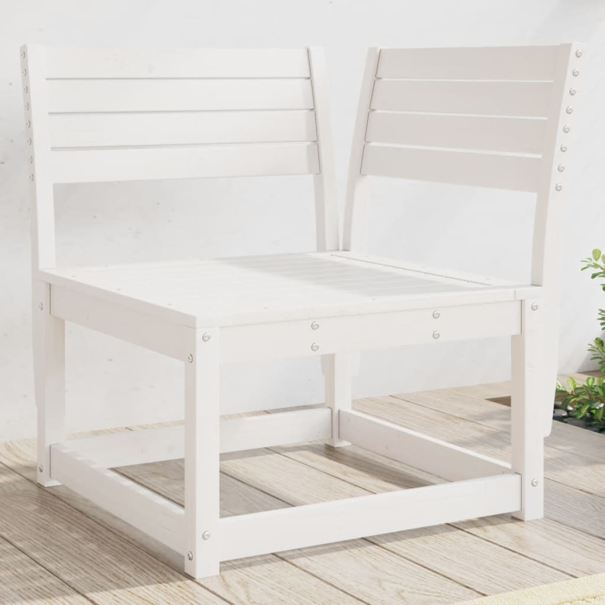 vidaXL vidaXL Garden Sofa | Natural Pine | Solid pine wood | 73 x 73 x 78 cm | Modular - Garden Sofa Sets