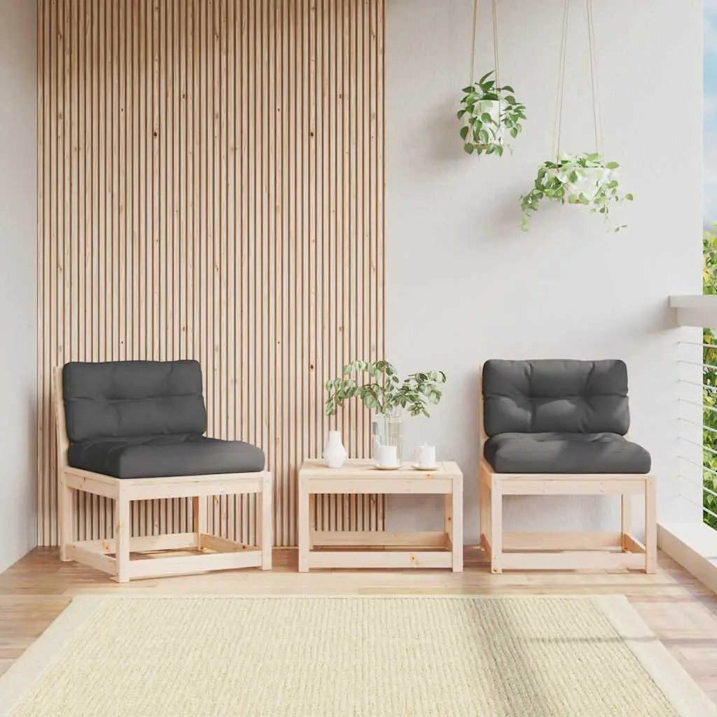 vidaXL vidaXL Garden Sofa | Natural wood | Solid pine wood | Medium | Modular - Garden Sofa Sets