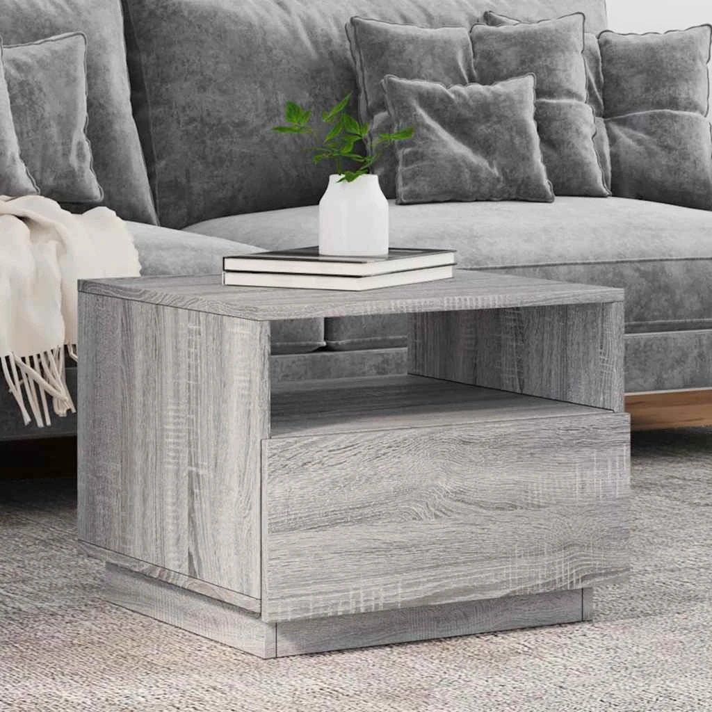 vidaXL VidaXL Coffee Table 50x49x40 LED Light Home - Coffee Table