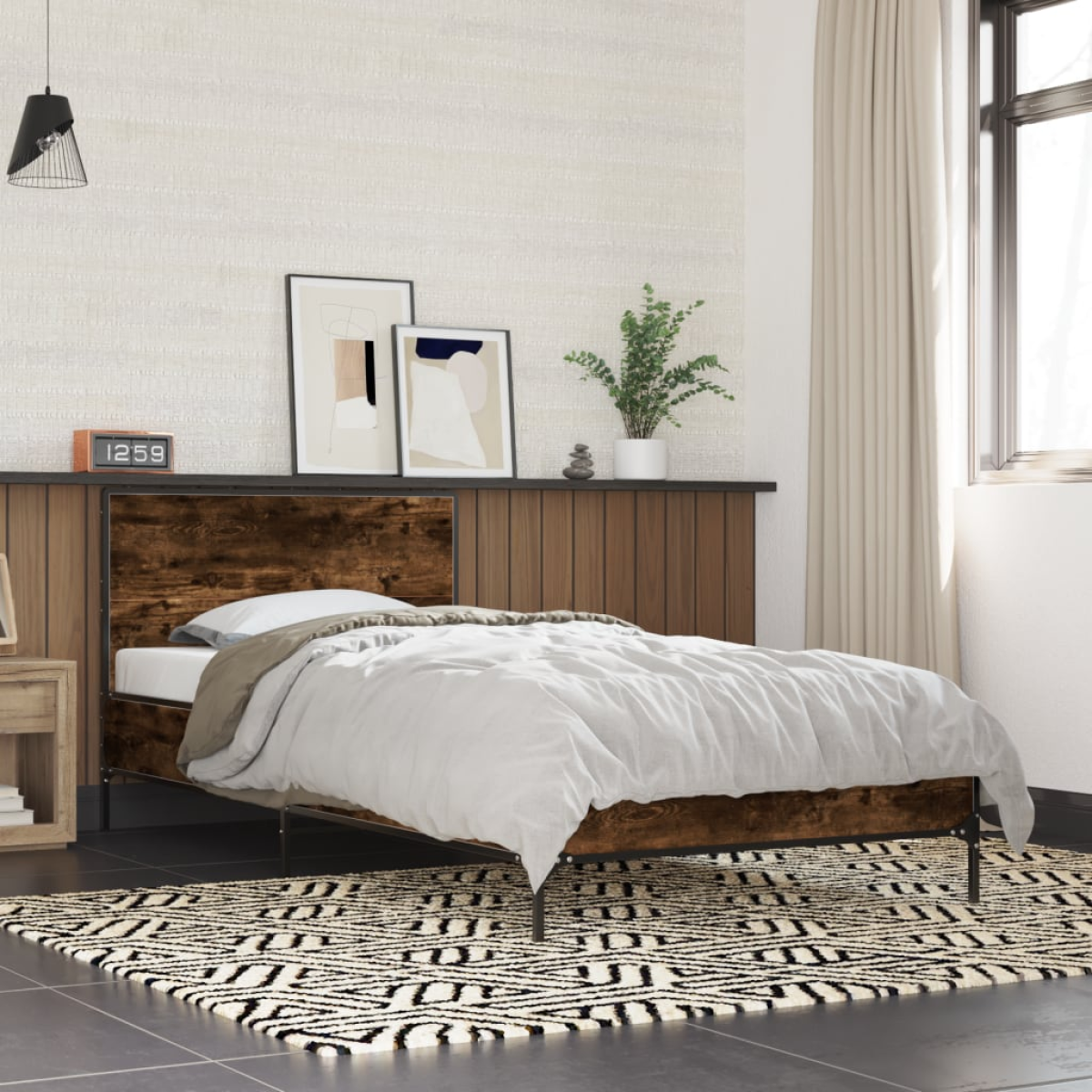 vidaXL Bed Frame without Mattress Black 90x200 cm - from vidaXL