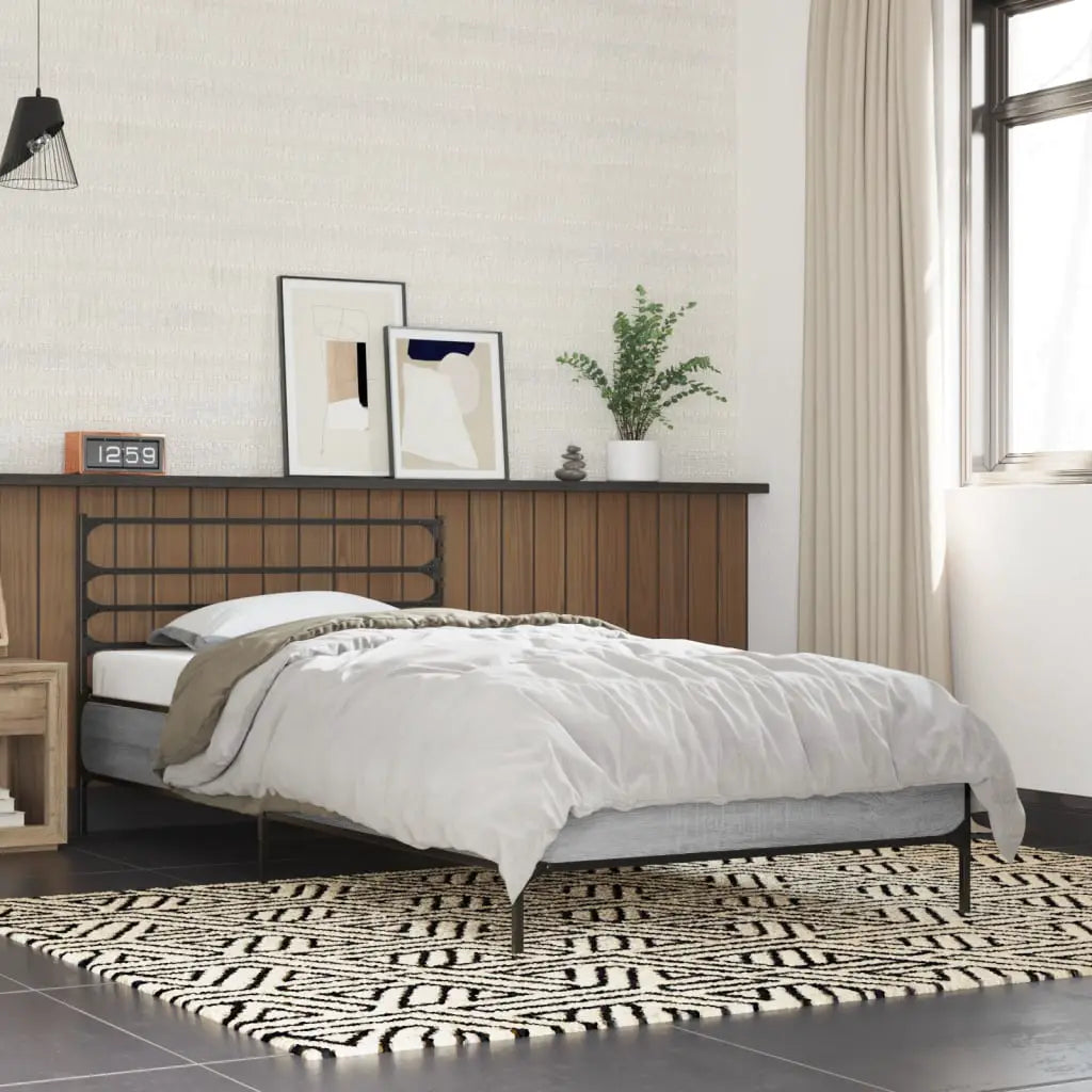 vidaXL Bed Frame without Mattress Black 90x200 cm - from vidaXL