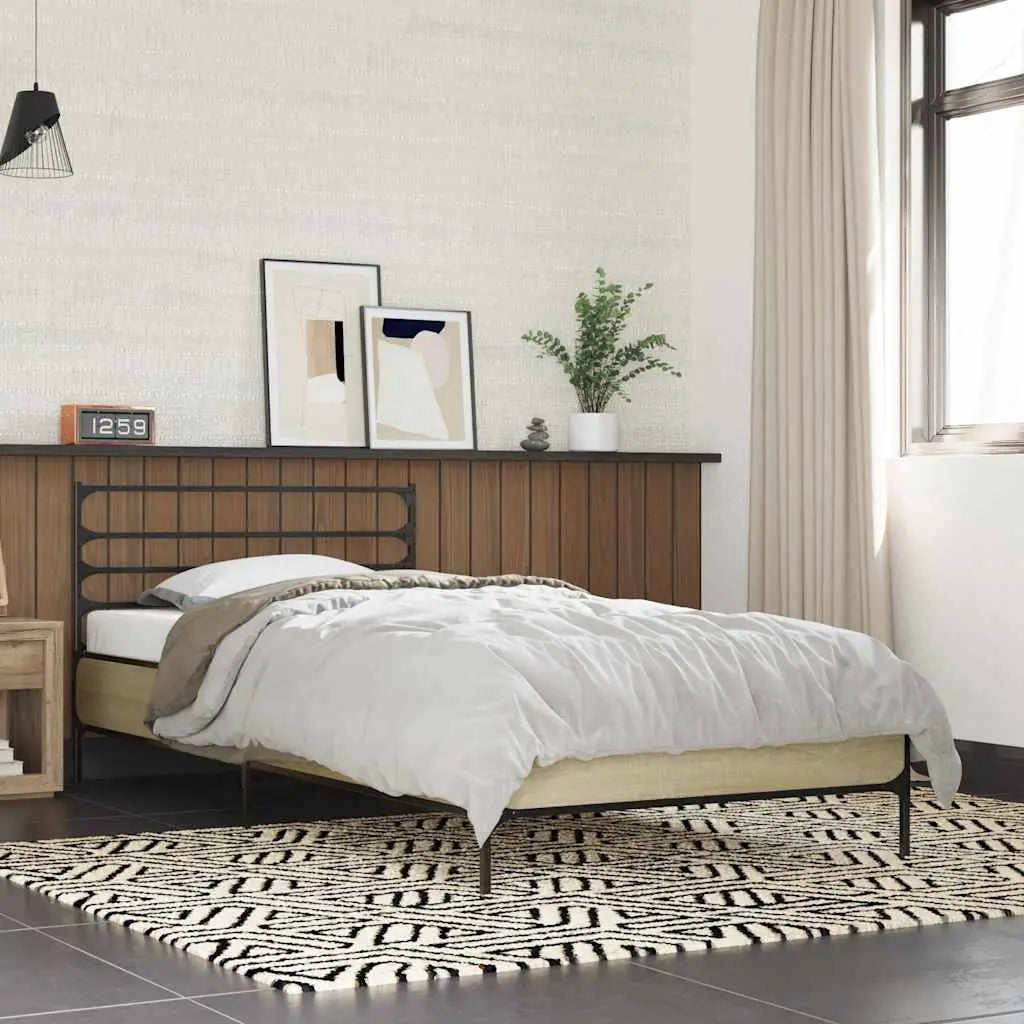 vidaXL Bed Frame without Mattress Black 90x200 cm - from vidaXL