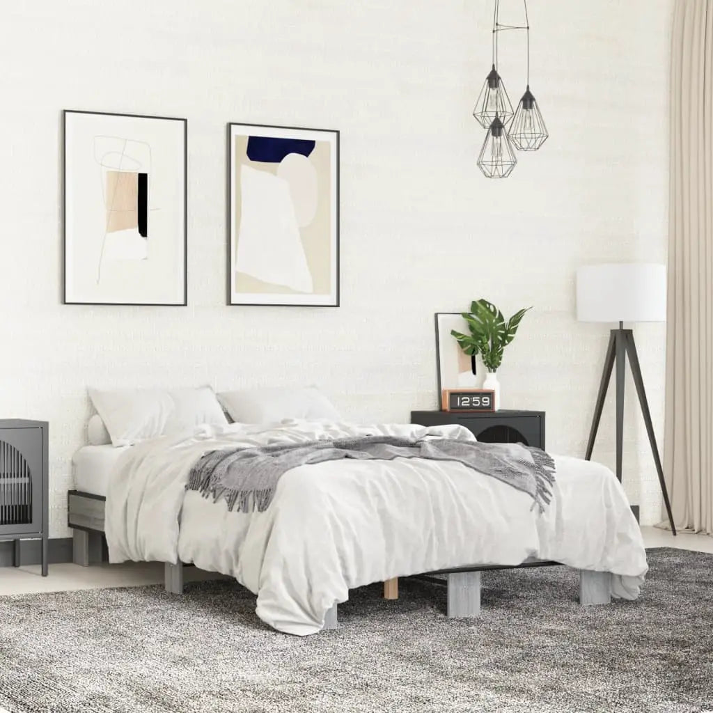 vidaXL Bed Frame without Mattress Black 140x200 cm - from vidaXL