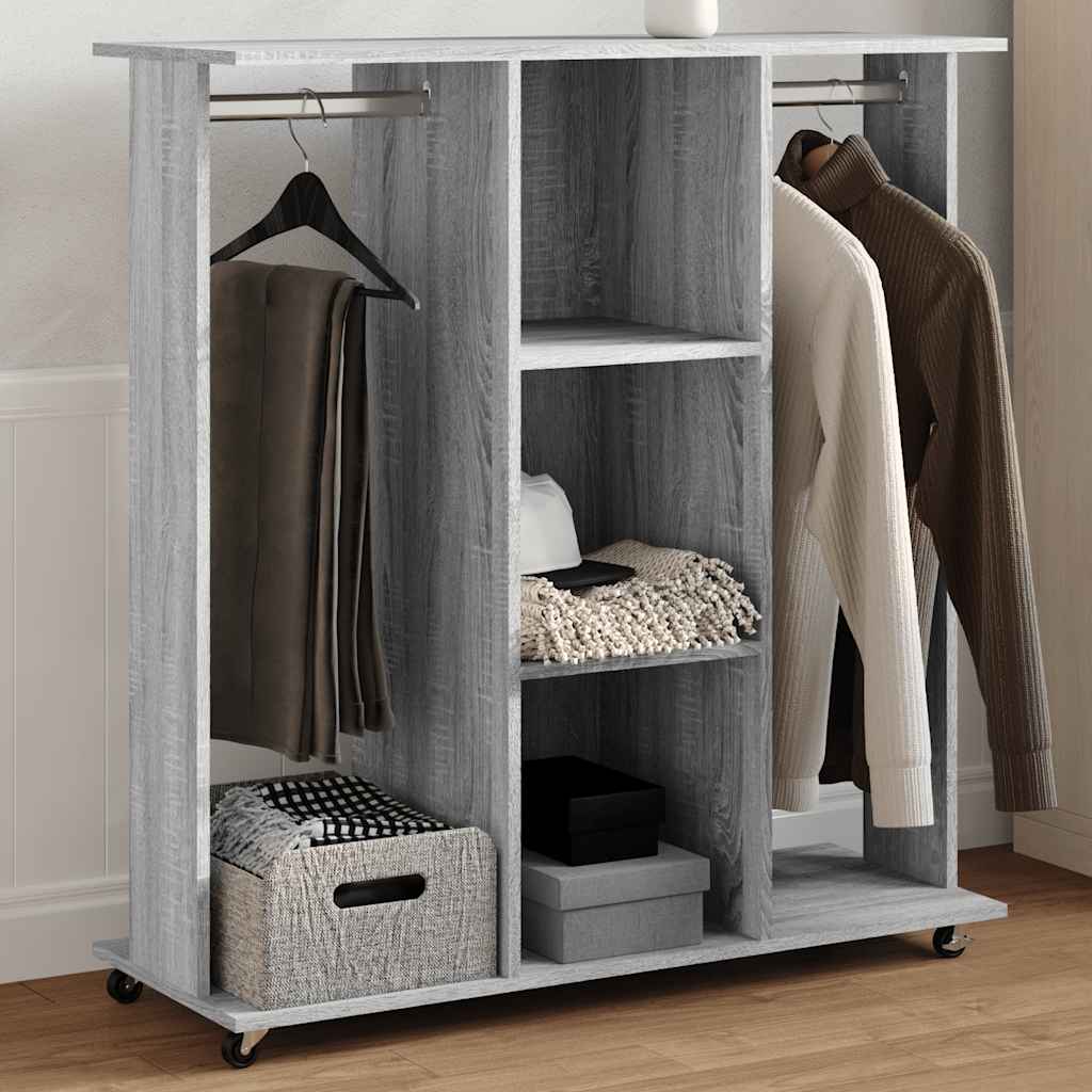 vidaXL vidaXL Wardrobe with Shelf Black oak 102 x 38 x 110 cm Engineered wood - Wardrobe