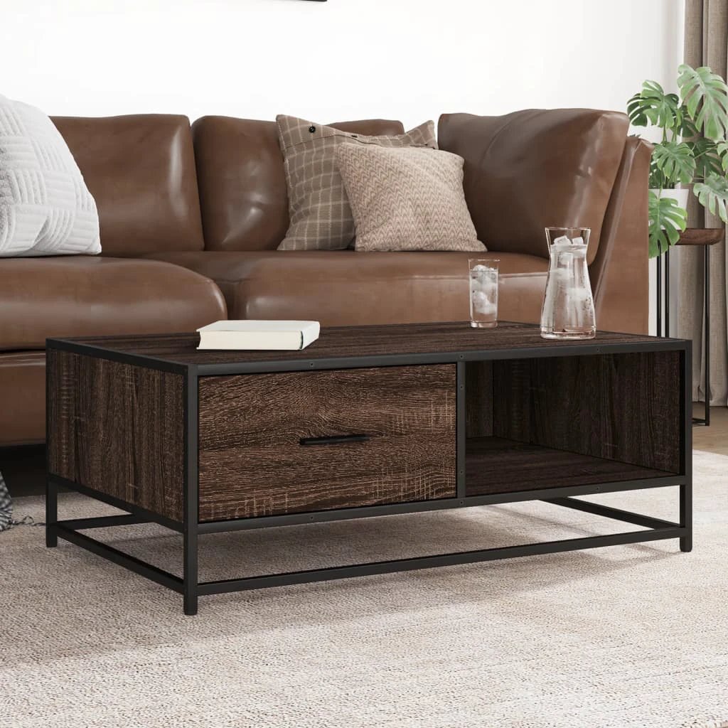 VidaXL Coffee Table 90x57x35cm Wood Metal Home by vidaXL