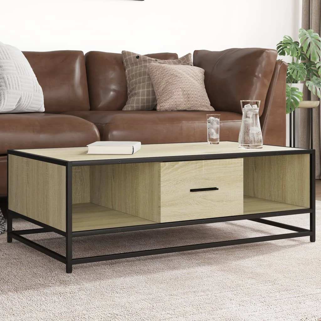 vidaXL vidaXL Coffee Table 100x57x35 cm Wood and Metal - Coffee Table