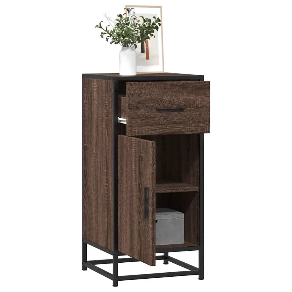 vidaXL vidaXL Sideboard Black 35.5x35x76 cm Engineered Wood and Metal - Sideboard