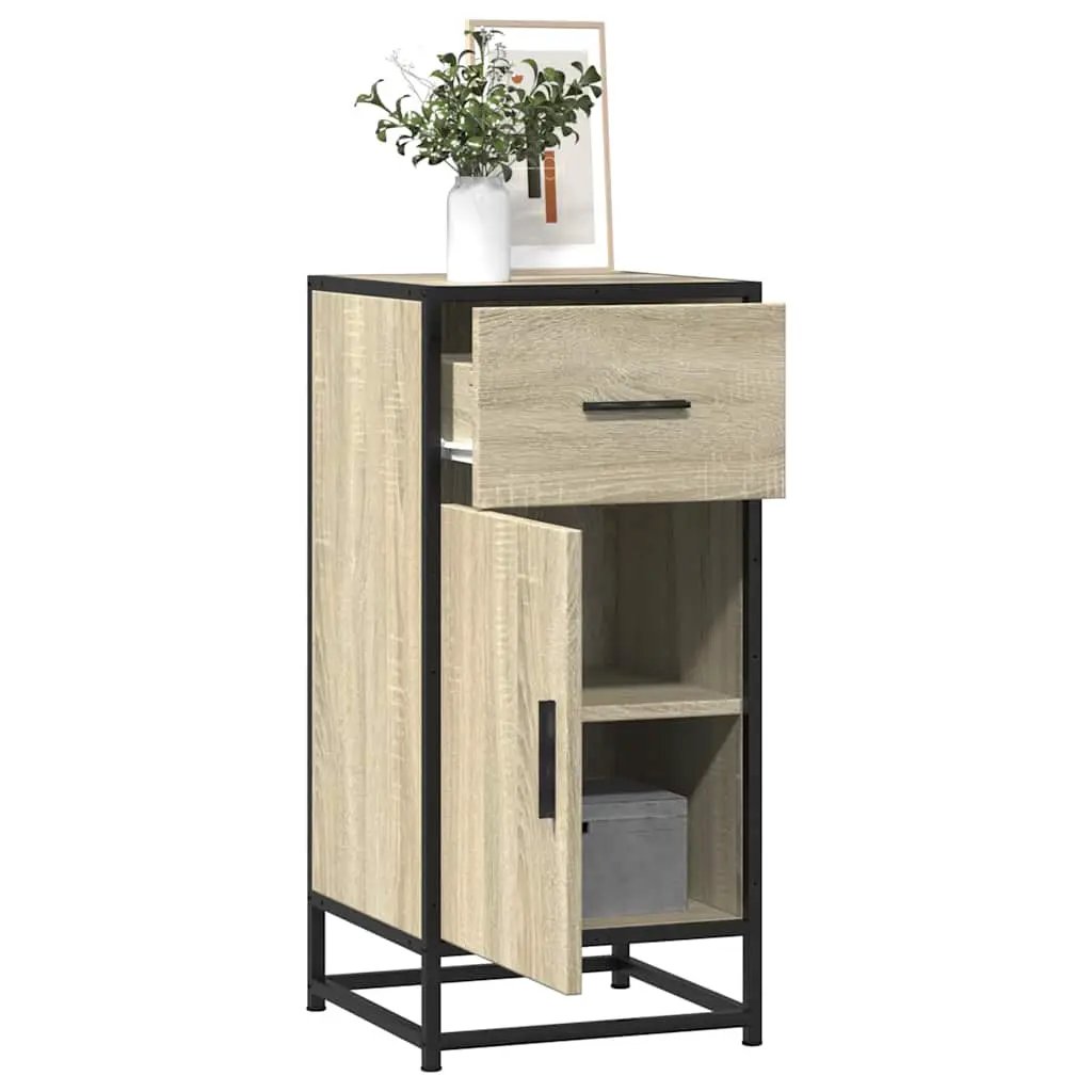 vidaXL vidaXL Sideboard Black 35.5x35x76 cm Engineered Wood and Metal - Sideboard