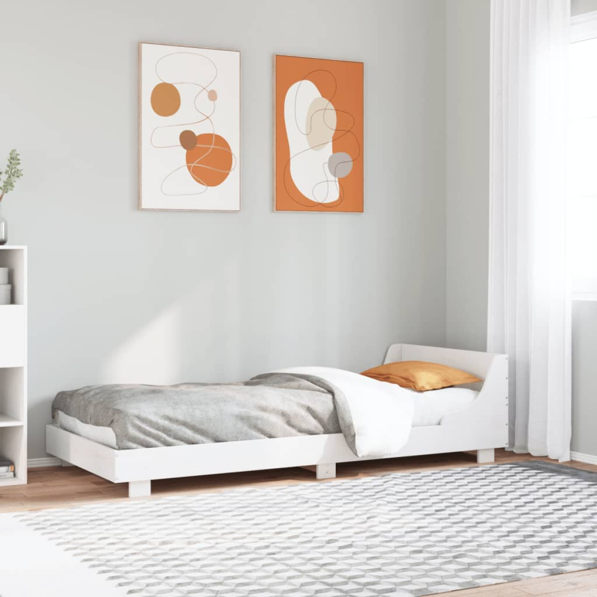 vidaXL Bed Frame without Mattress White 180x200 cm Super King Solid Wood Pine - from vidaXL
