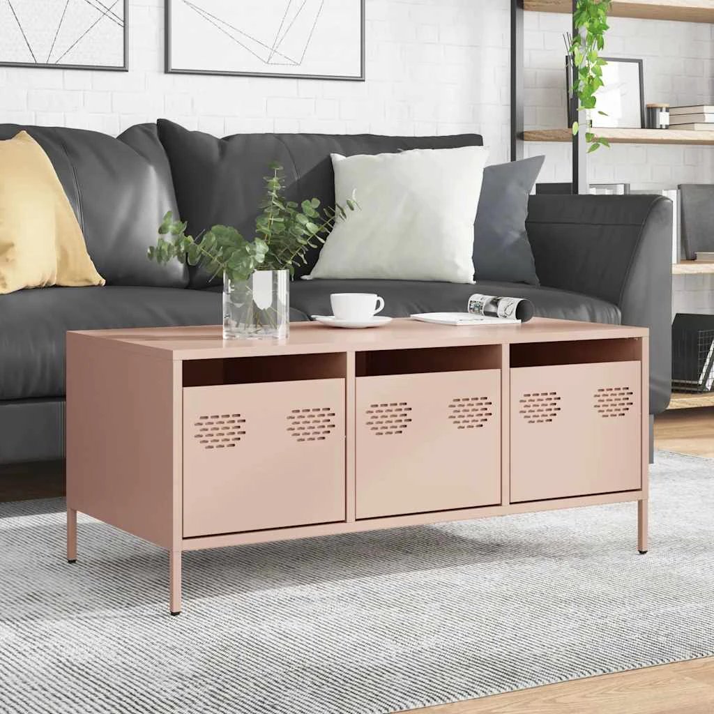 VidaXL Coffee Table 101.5x50x43.5cm Steel Living by vidaXL