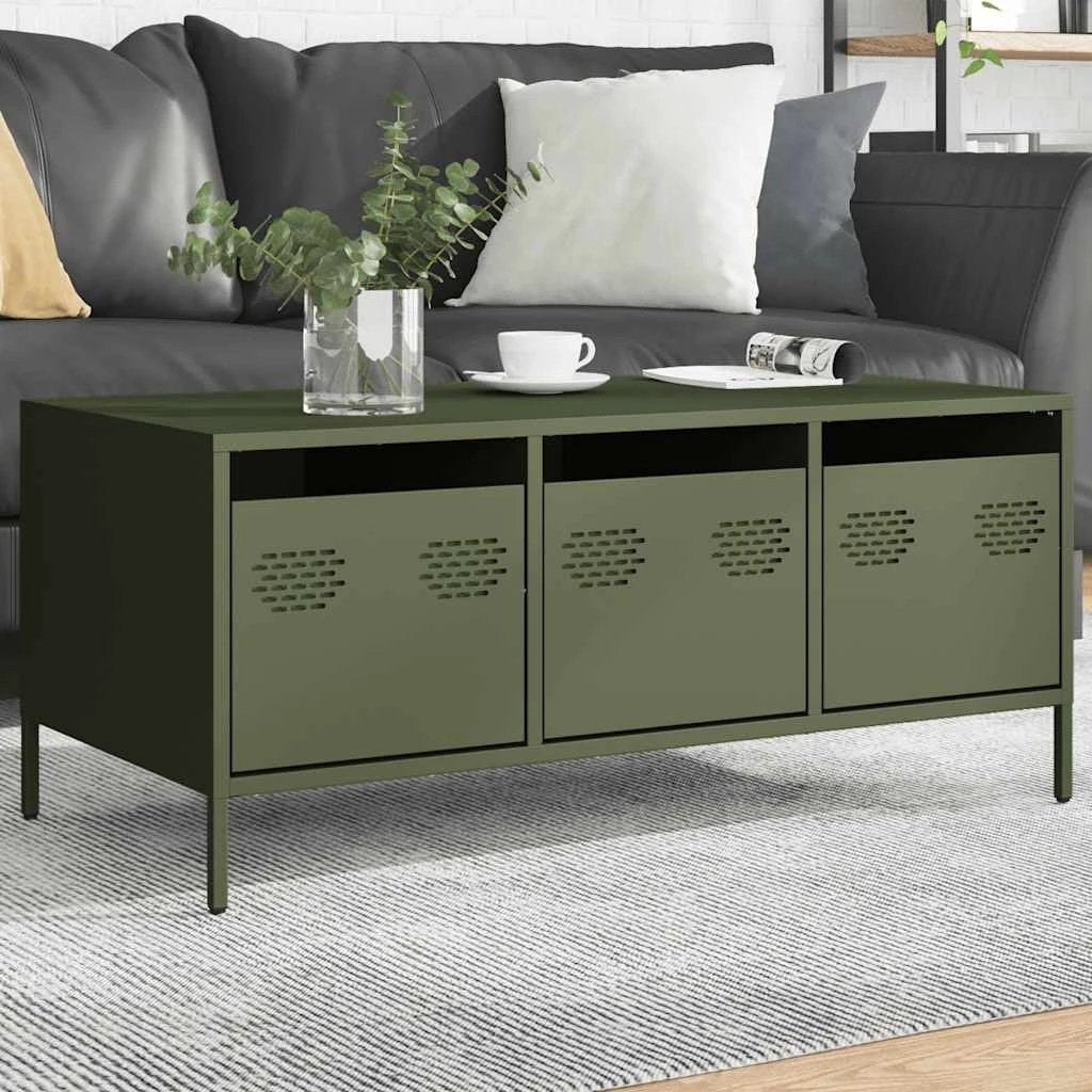 VidaXL Coffee Table 101.5x50x43.5cm Steel Living by vidaXL