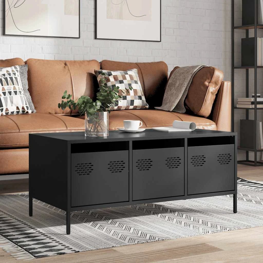 VidaXL Coffee Table 101.5x50x43.5cm Steel Living by vidaXL