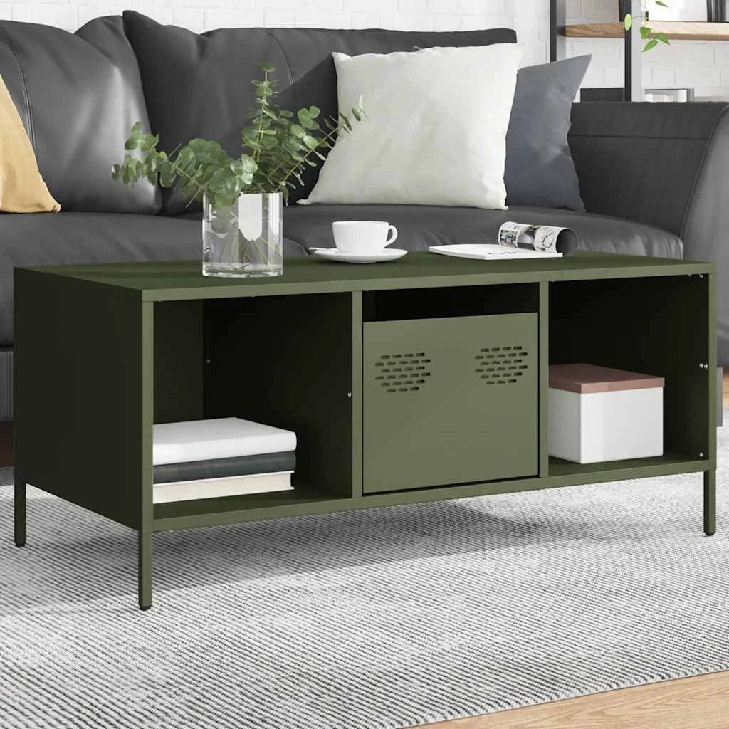 vidaXL Coffee Table 101.5x50x43.5 cm Steel by vidaXL