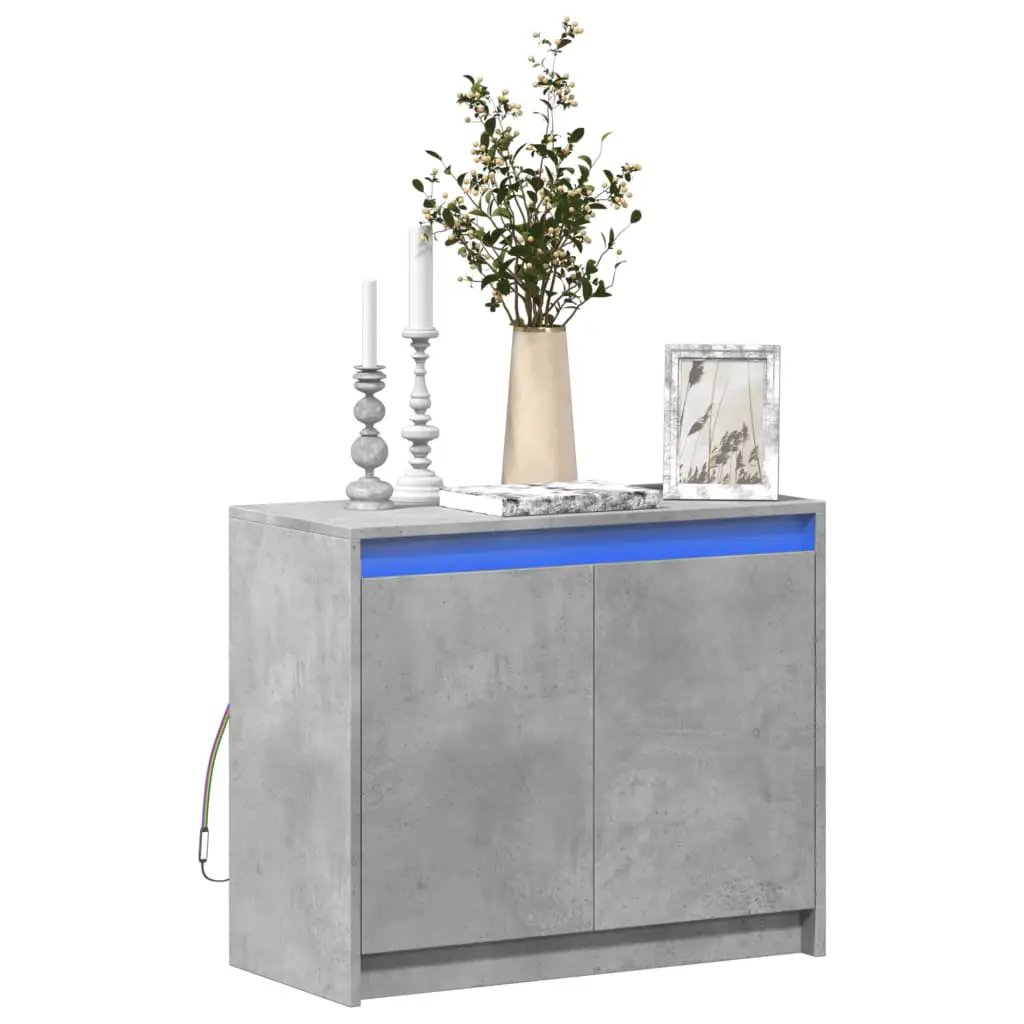vidaXL vidaXL Sideboard with LED White 72x34x61 cm Engineered Wood - Sideboard