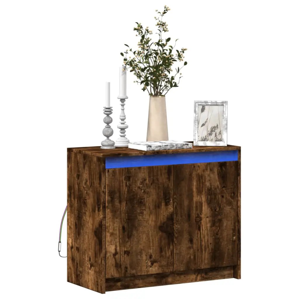 vidaXL vidaXL Sideboard with LED White 72x34x61 cm Engineered Wood - Sideboard