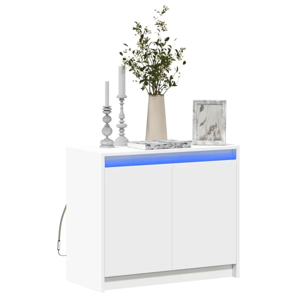vidaXL vidaXL Sideboard with LED White 72x34x61 cm Engineered Wood - Sideboard