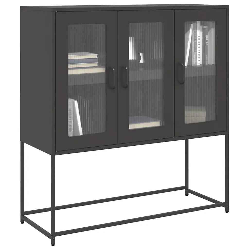 vidaXL vidaXL Sideboard Black 100.5x39x107 cm Cold-rolled Steel - Sideboard