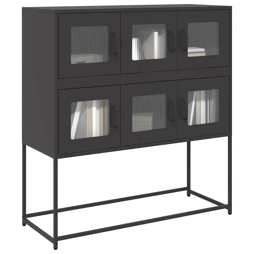 vidaXL vidaXL Sideboard Black 100.5x39x107 cm Cold-rolled Steel - Sideboard