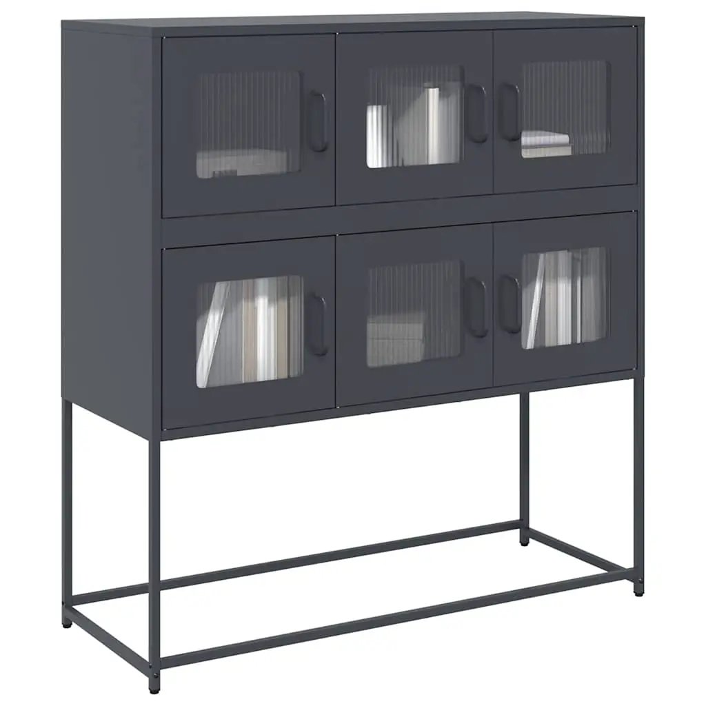 vidaXL vidaXL Sideboard Black 100.5x39x107 cm Cold-rolled Steel - Sideboard