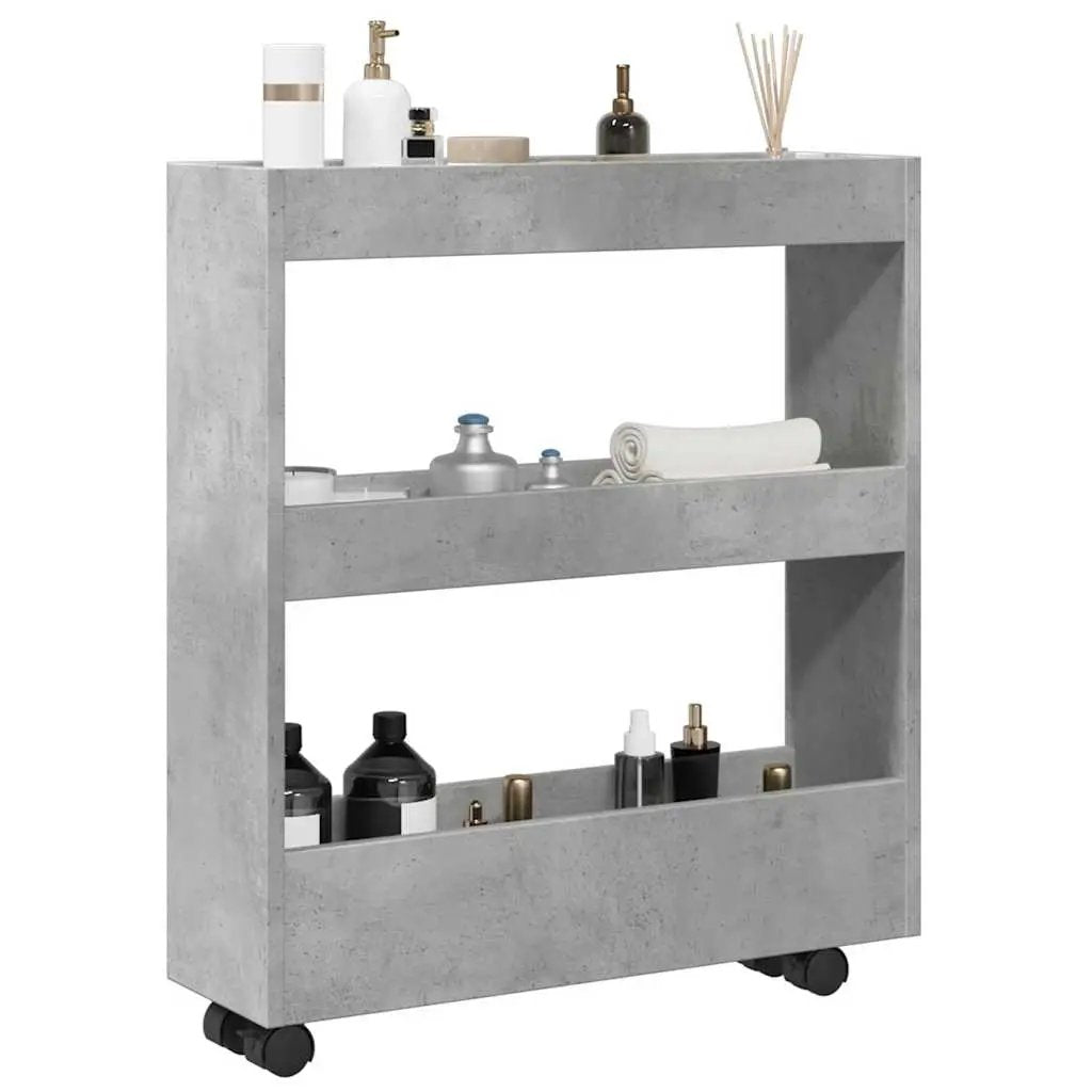 vidaXL Narrow Storage Trolley Black Oak 60 x 18 x 70 cm - from vidaXL
