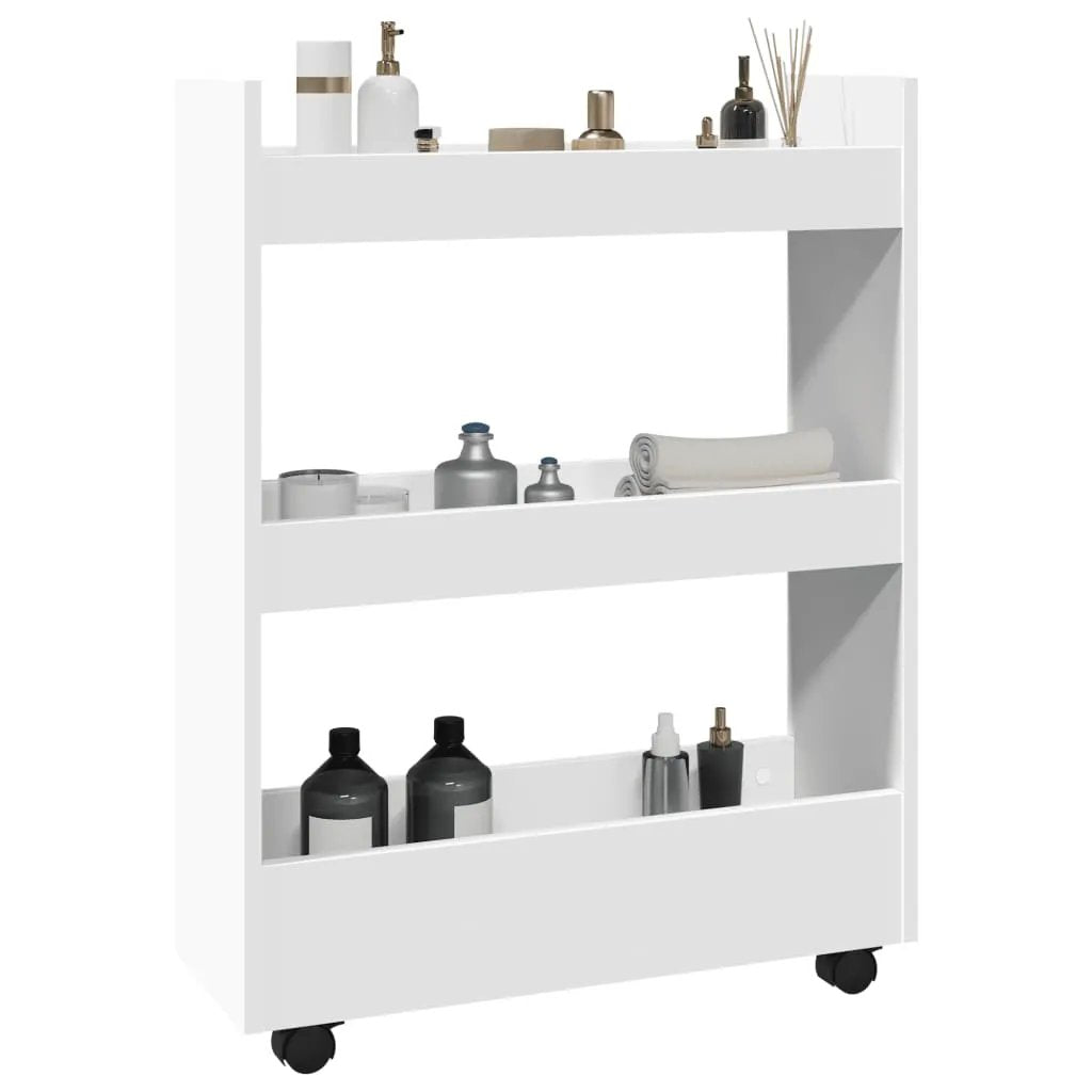 vidaXL Narrow Storage Trolley Black Oak 60 x 22 x 80 cm - from vidaXL