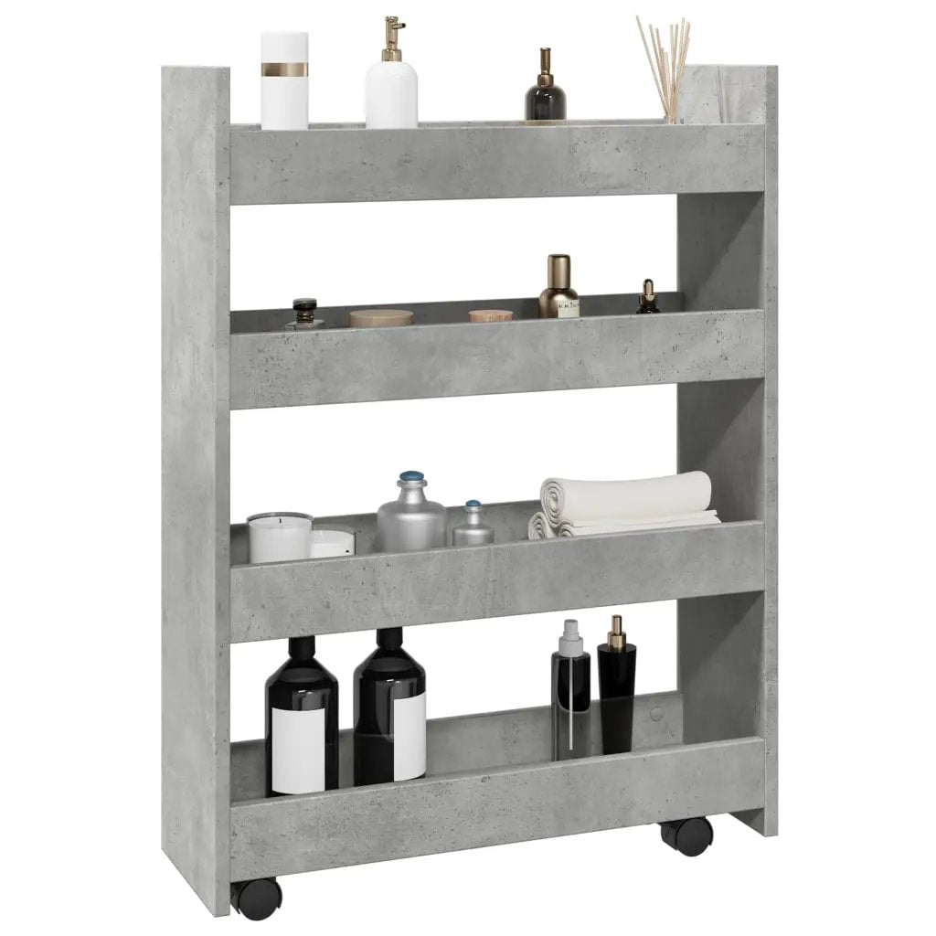 vidaXL Narrow Storage Trolley Black Oak 60 x 20 x 82 cm - from vidaXL