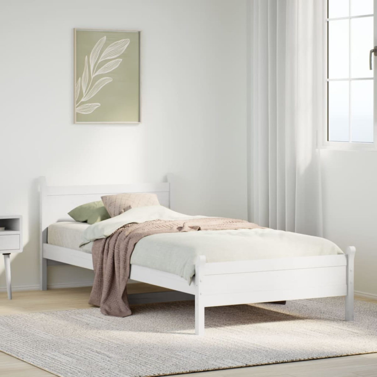 vidaXL Bed Frame without Mattress 180x200 cm Super King Solid Wood Pine - from vidaXL