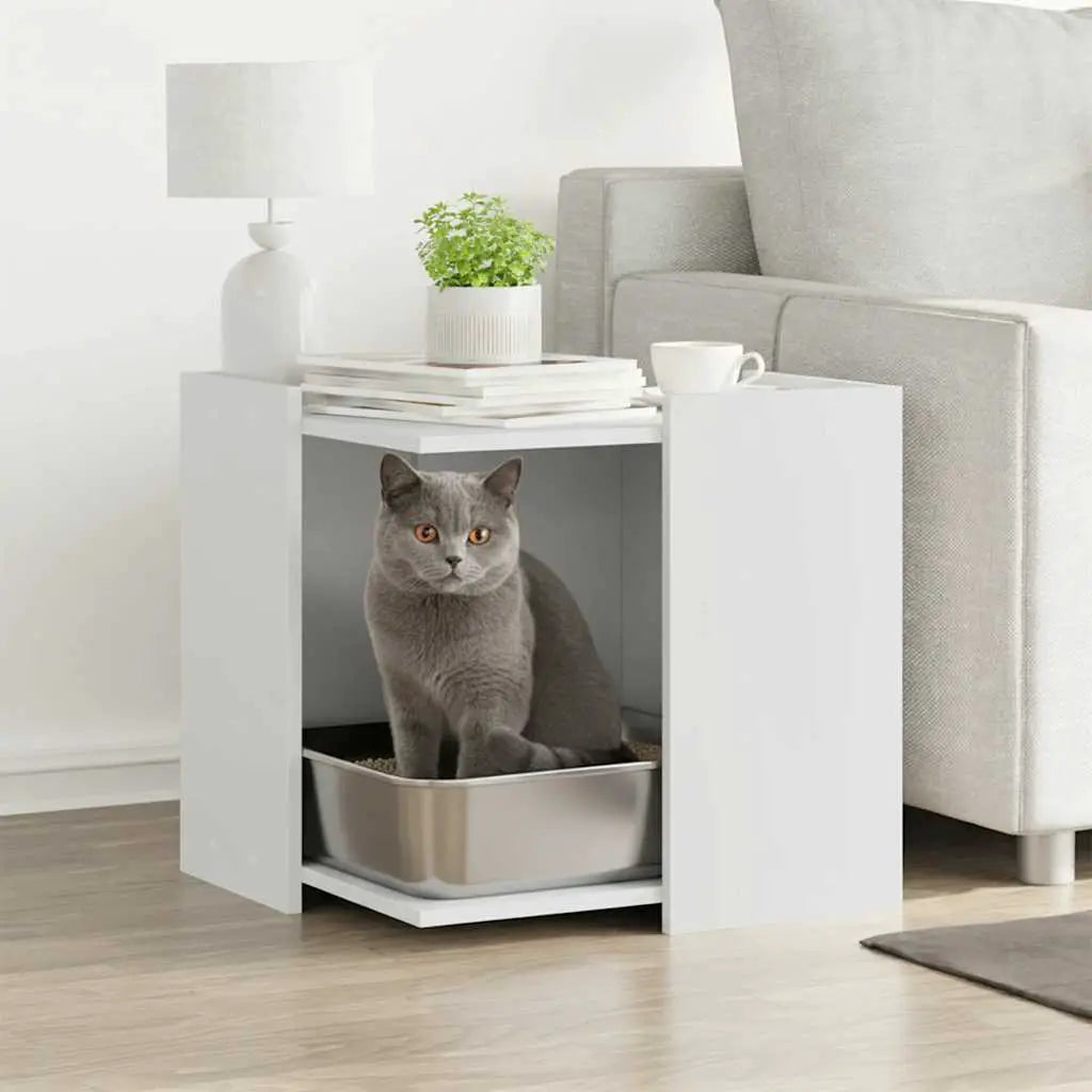 vidaXL Cat Litter Box Enclosure Black Oak 42 x 42 x 51 cm - from vidaXL