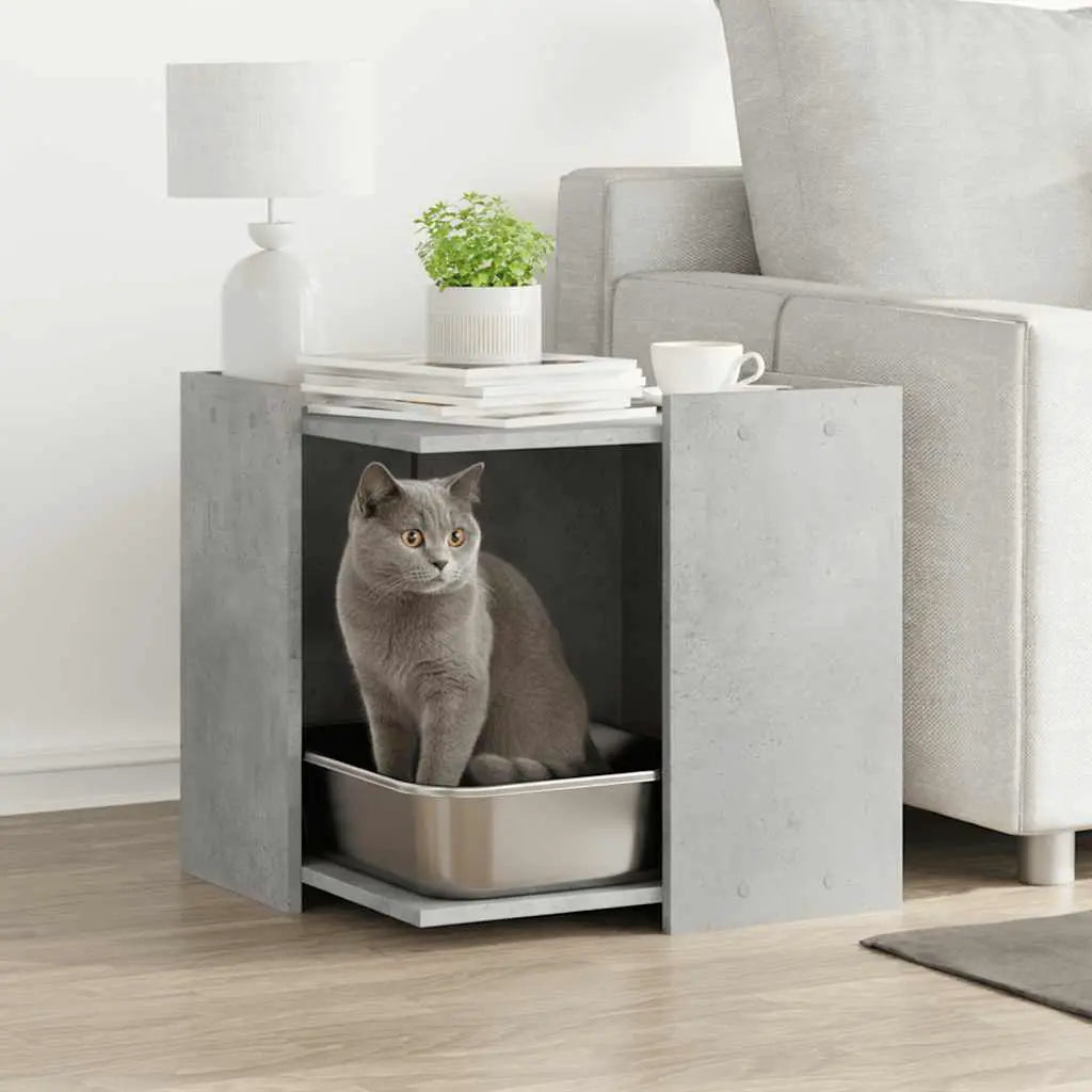 vidaXL Cat Litter Box Enclosure Black Oak 42 x 42 x 51 cm - from vidaXL