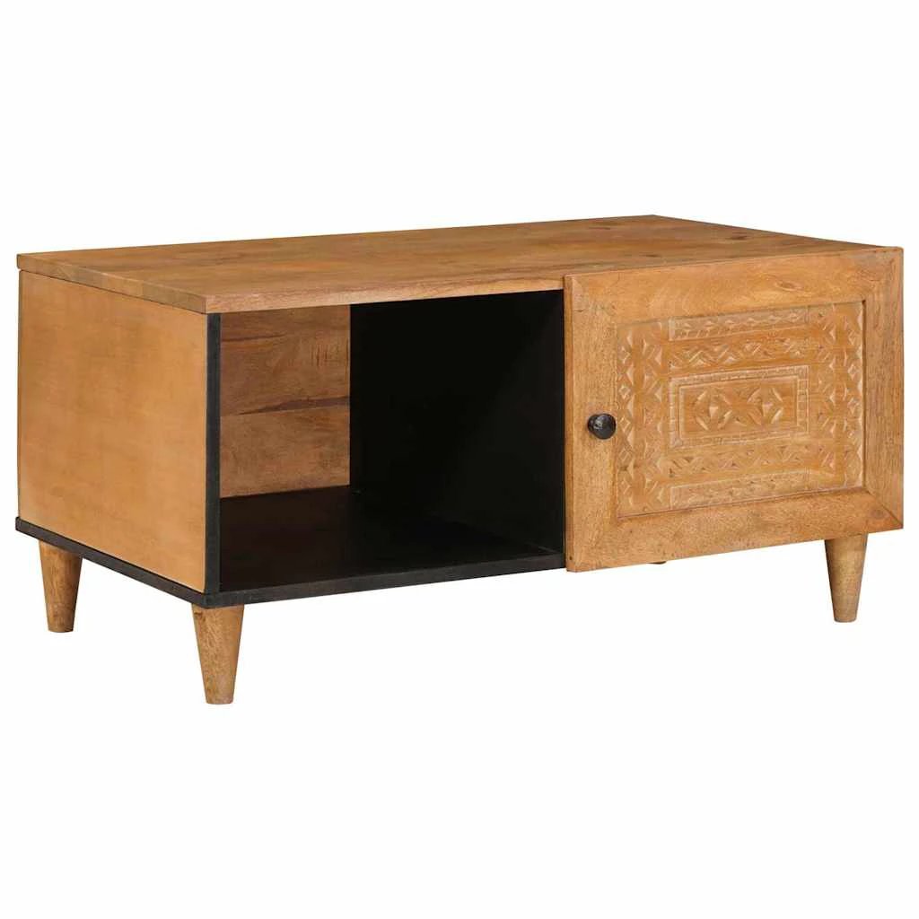 VidaXL Coffee Table 80x50x40 CM Solid Acacia Wood Contemporary Minimalist Living Room Centerpiece by vidaXL