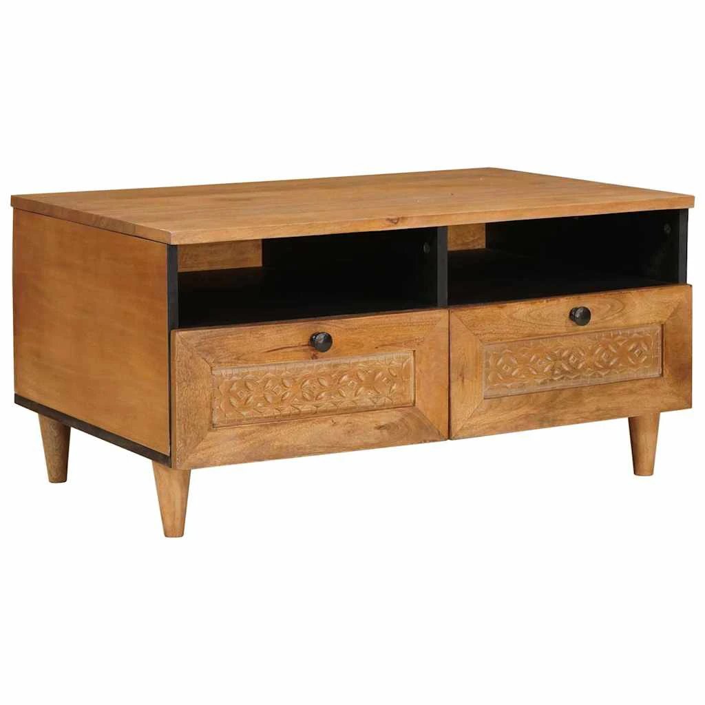 vidaXL Coffee Table 80x54x40 cm Solid Acacia Wood Centerpiece for Living Room Modern Design by vidaXL