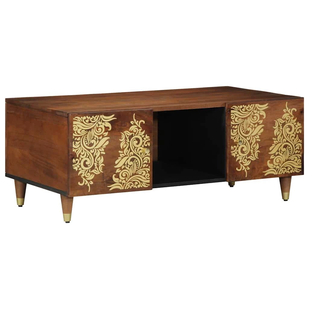 vidaXL VidaXL Coffee Table 100x54x40 Mango Gold Pattern - Coffee Table