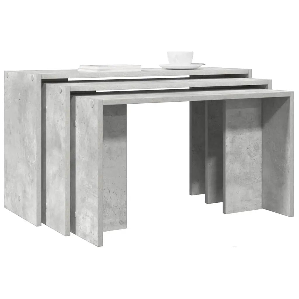 vidaXL vidaXL Nesting Tables 3 pcs White Engineered Wood - Nest of Tables