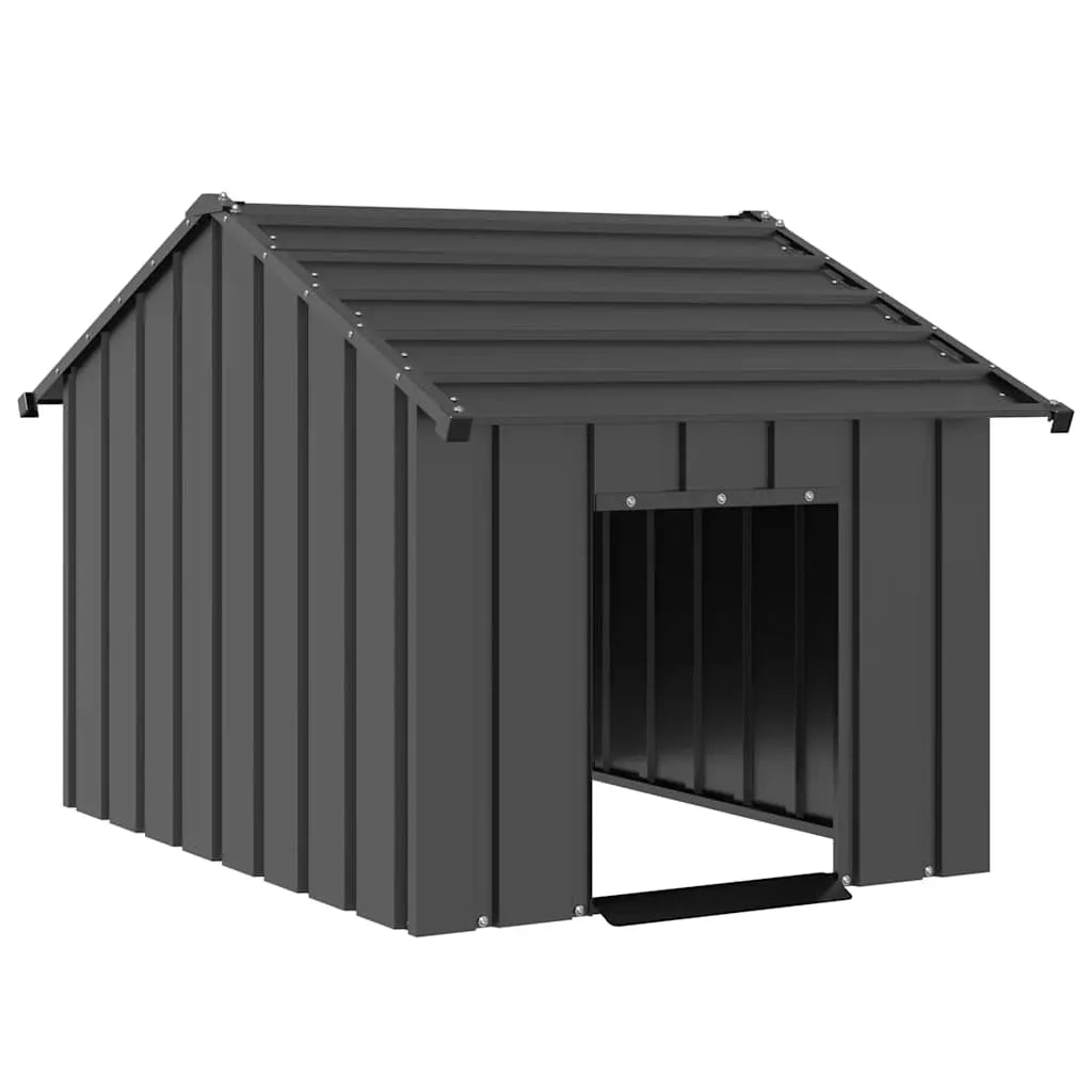 vidaXL Dog House with Roof 85x107x81 cm Galvanised Steel - from vidaXL