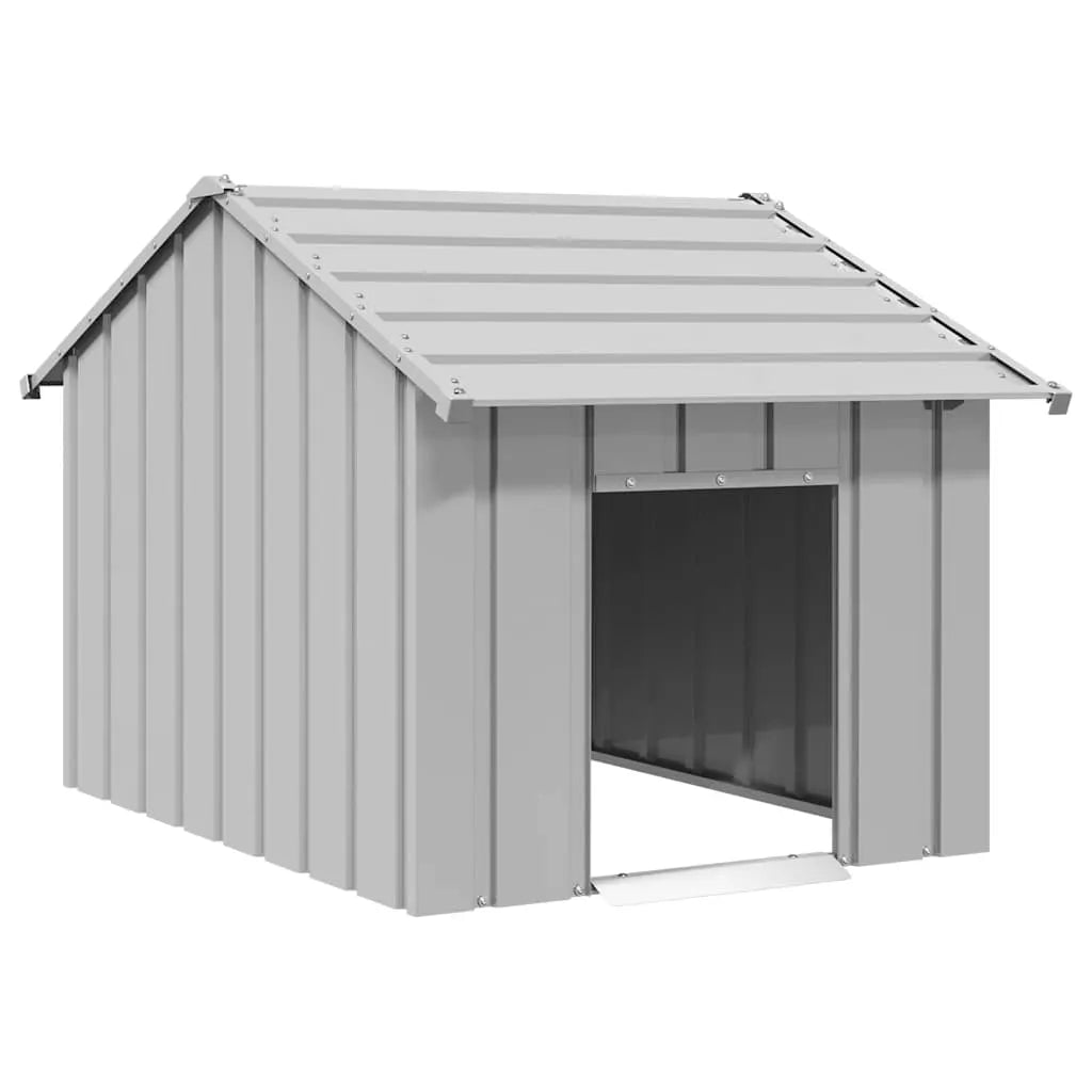 vidaXL Dog House with Roof 85x107x81 cm Galvanised Steel - from vidaXL
