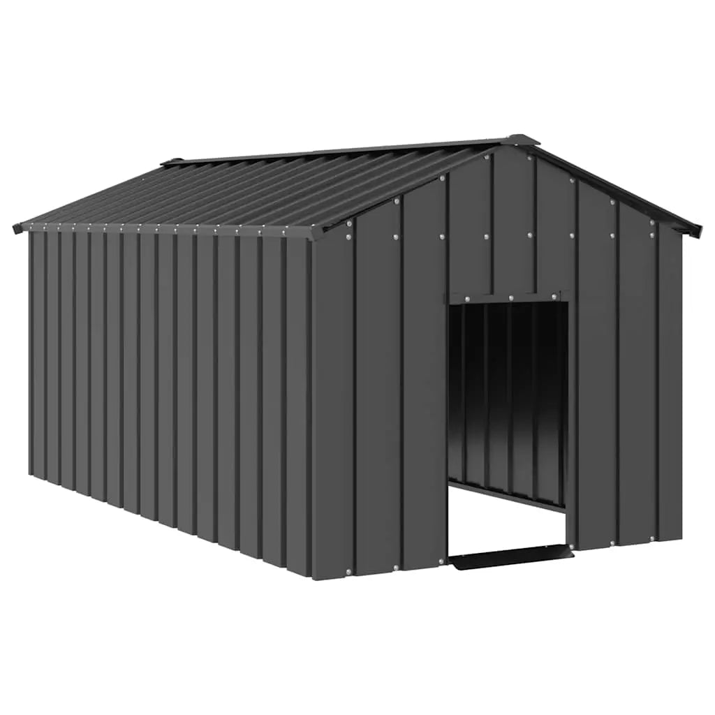 vidaXL Dog House with Roof 131x101x102 cm Galvanised Steel - from vidaXL