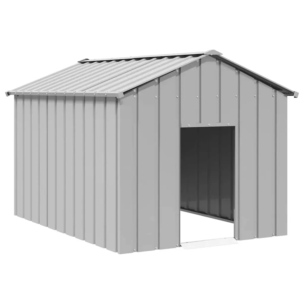 vidaXL Dog House with Roof 131x101x102 cm Galvanised Steel - from vidaXL