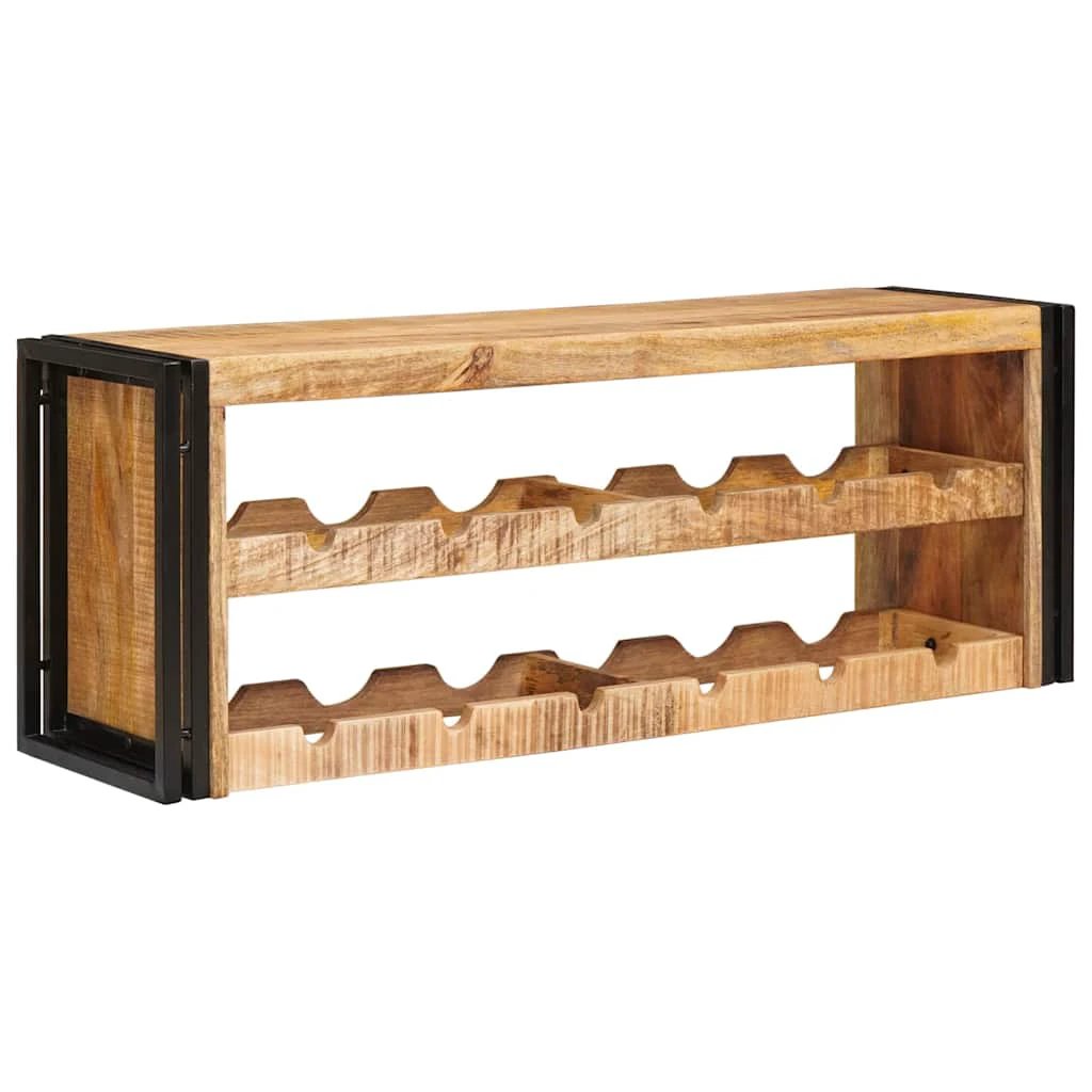 vidaXL vidaXL Wine Rack Brown 60 x 45 x 33 cm Solid Rough Mango Wood - Wine Rack