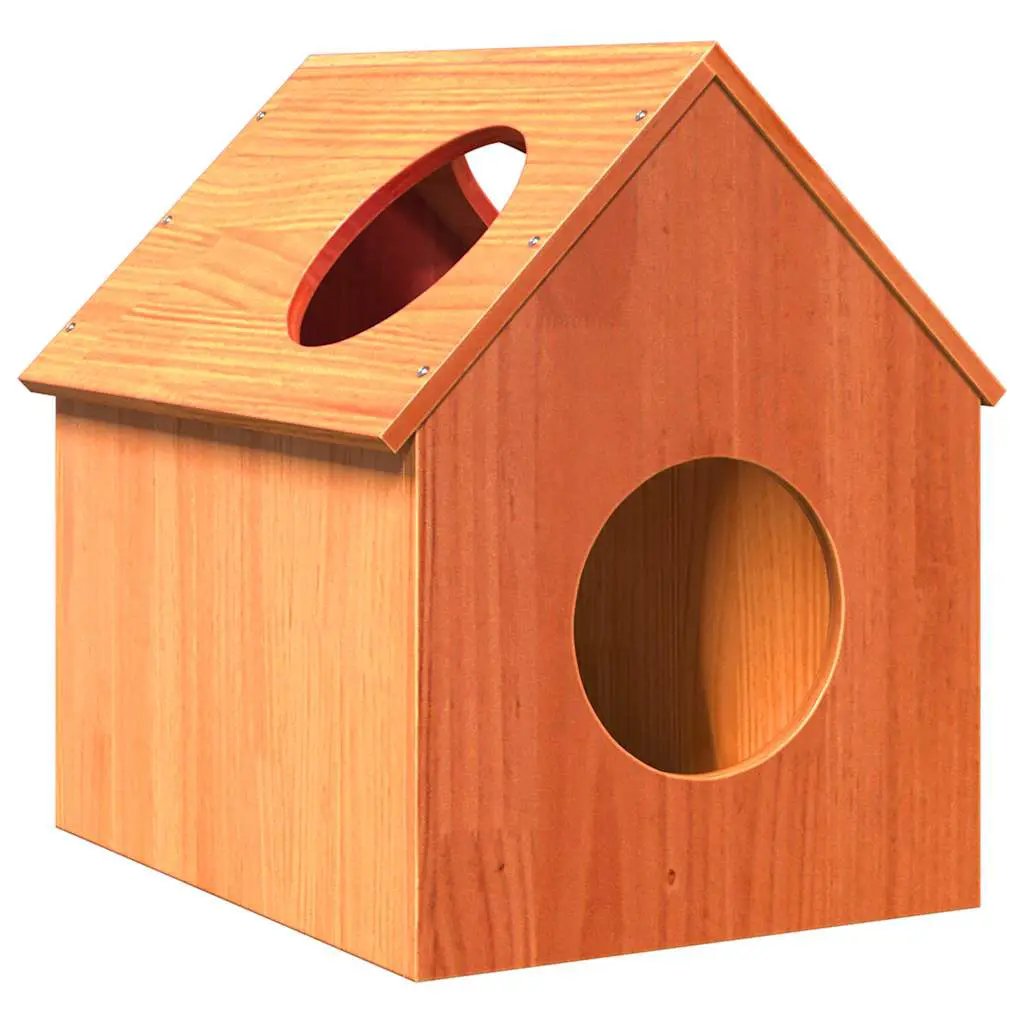 vidaXL vidaXL Cat House 41x50x50 cm Solid Wood Pine - Cat House
