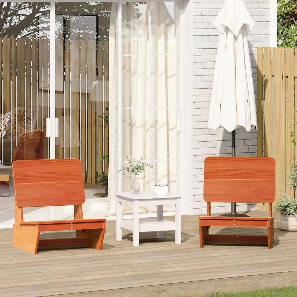vidaXL vidaXL Garden Chair 60x64x70.5 cm Solid Wood Pine - Garden Chairs