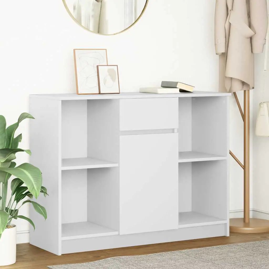 vidaXL vidaXL Sideboard with Drawer White 101x35x76 cm Engineered Wood - Sideboard