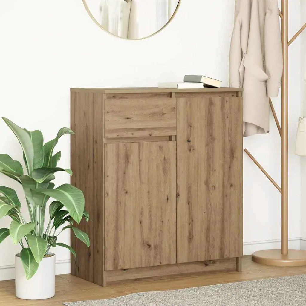 vidaXL vidaXL Sideboard with Drawer White 71x35x84 cm Engineered Wood - Sideboard