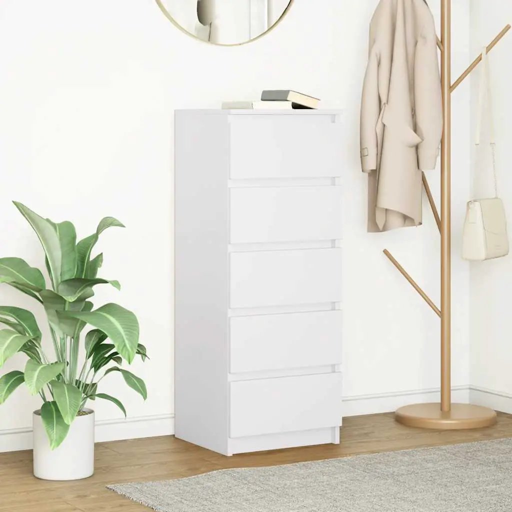 vidaXL vidaXL Sideboard with Drawers White 37.5x35x99 cm Engineered Wood - Sideboard