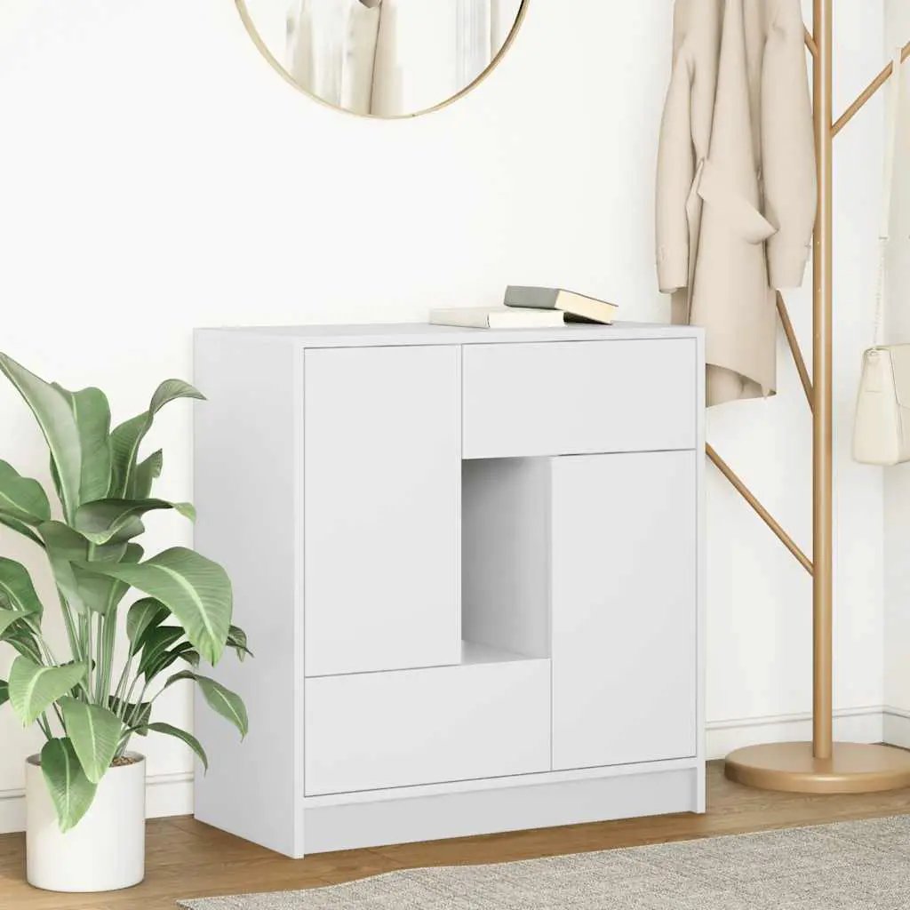 vidaXL vidaXL Sideboard with Drawers and Doors White 70.5x34x74.5 cm - Sideboard