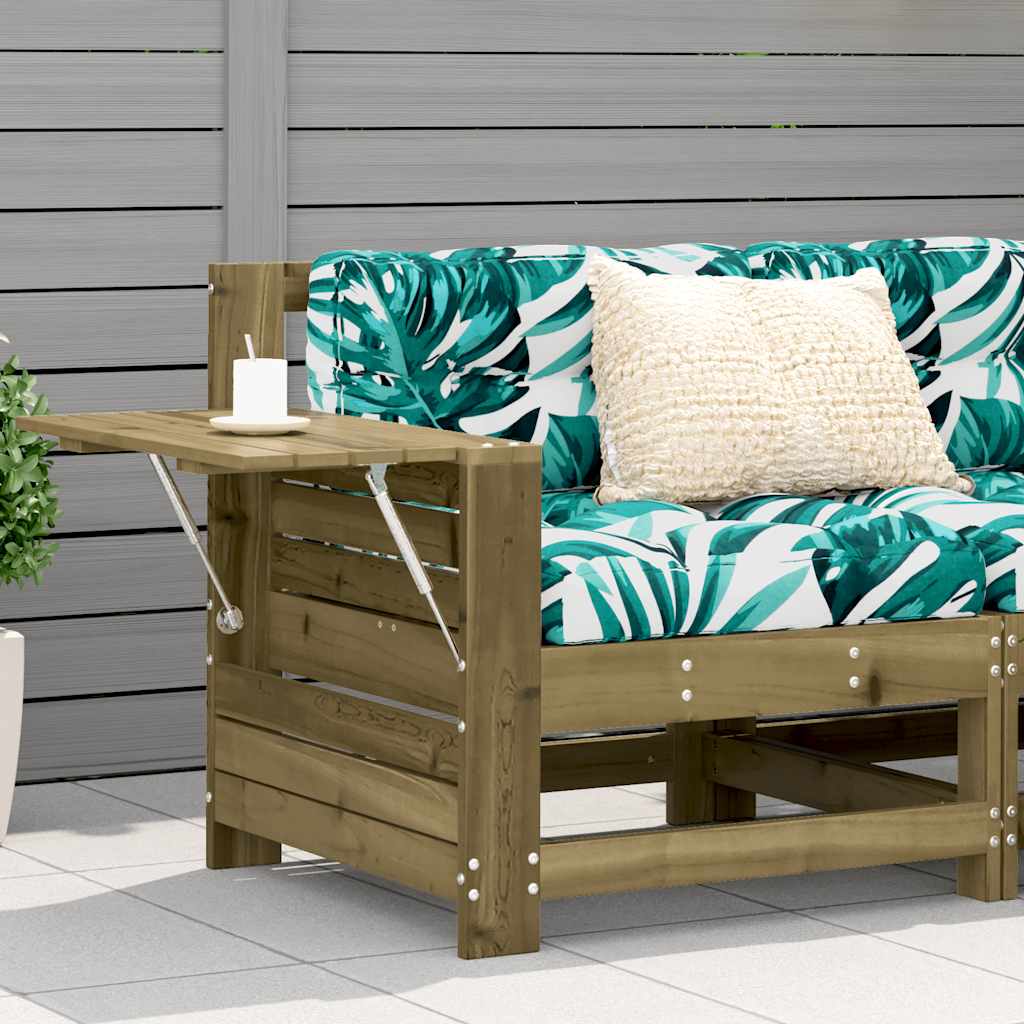 vidaXL vidaXL Garden Sofa | Natural Pine | Solid Pine Wood | Standard | Foldable - Garden Sofa Sets