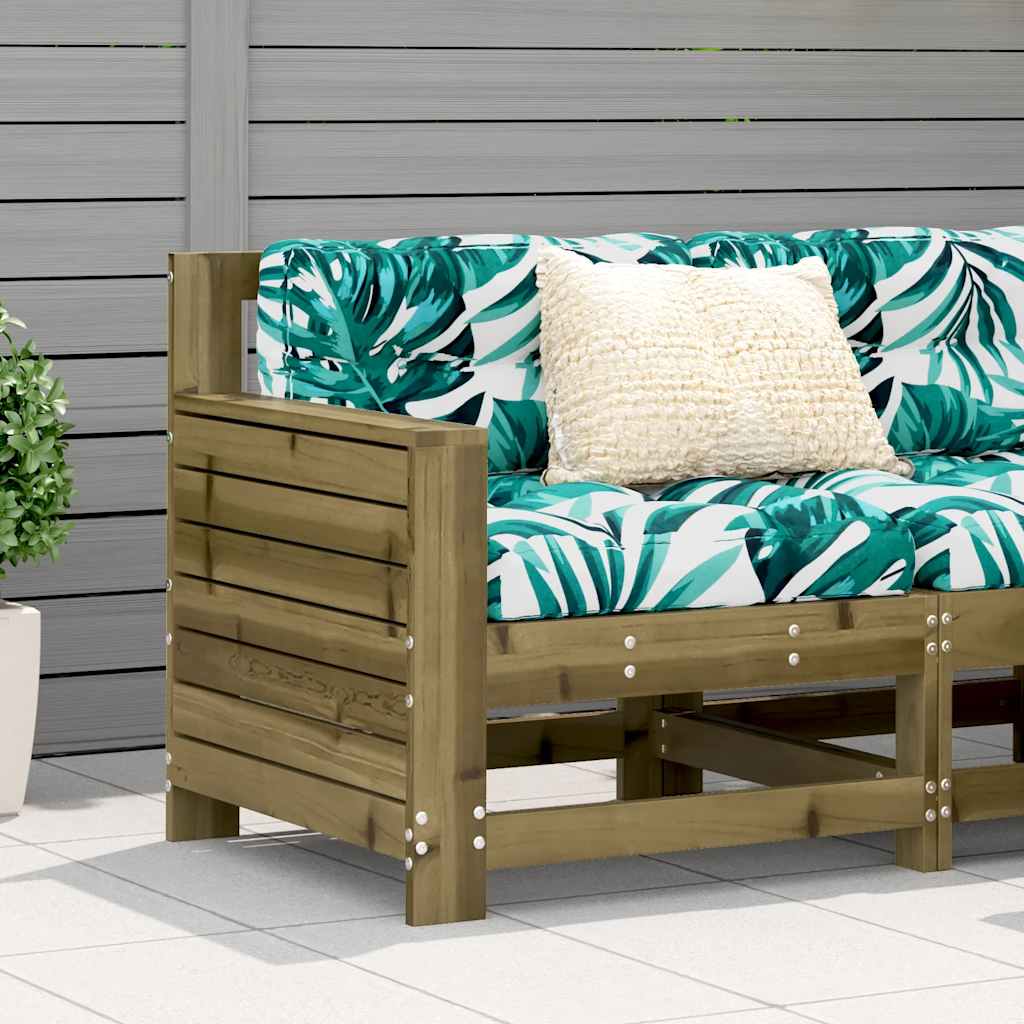 vidaXL vidaXL Garden Sofa | Natural Pine | Solid Pine Wood | Standard | Foldable - Garden Sofa Sets